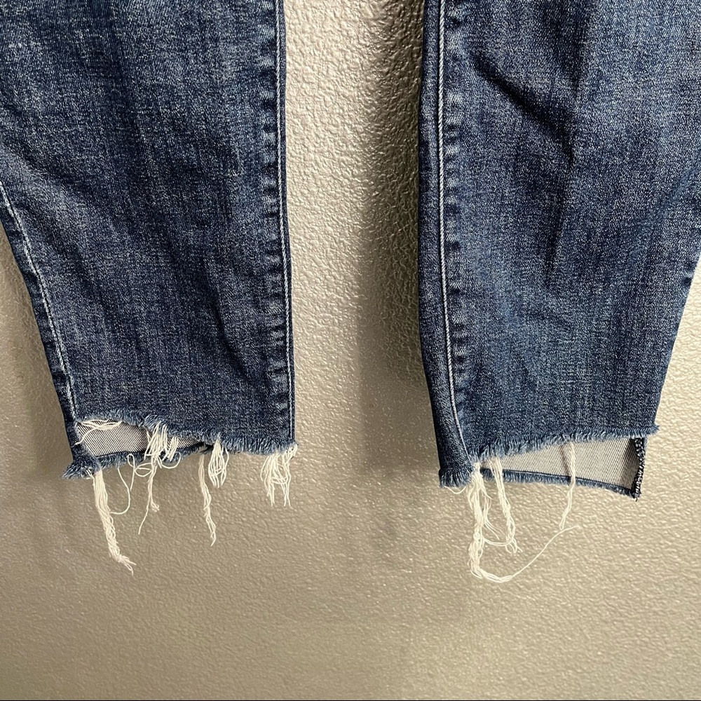 MOTHER Looker Ankle Step Fray Jeans in CAN'T LEAVE IT ALONE SIZE 26 - Picture 8 of 14